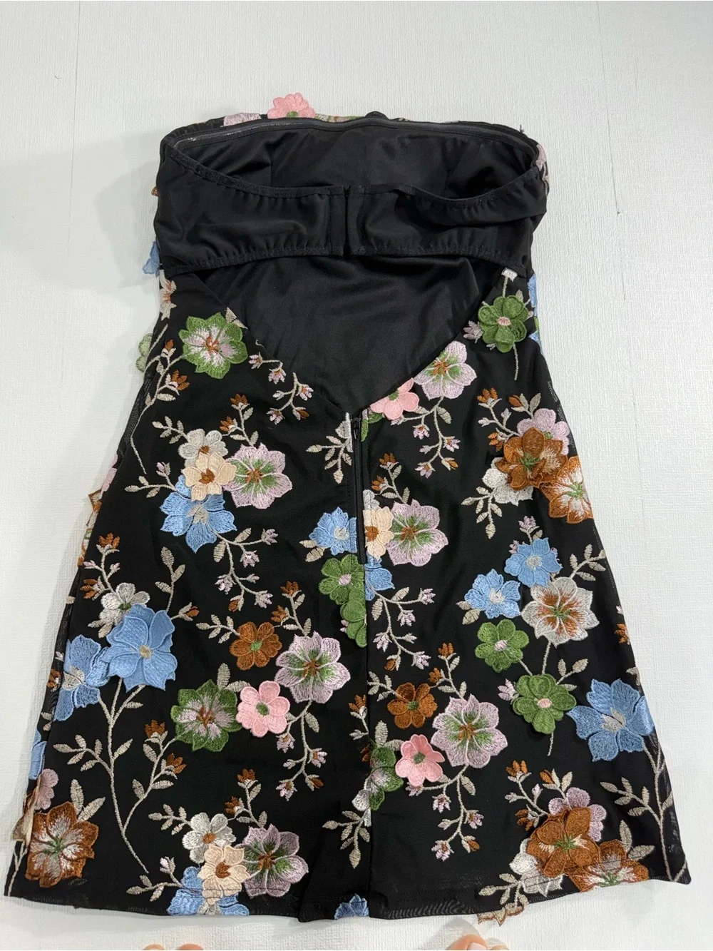 NWT Flowery Dream Floral Embroidered A-Line Mini Dress size S